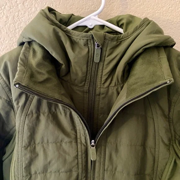 Olive Green Women's Hooded Jacket - Picture 11 of 15
